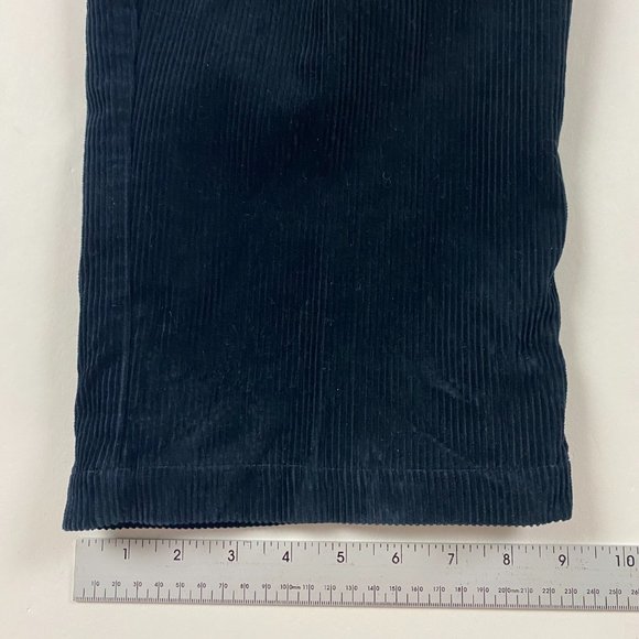 Vintage Y2K Haggar Wide Wale Blue Pleated Corduroy Pants Men's 36 x 30 Skater - Picture 11 of 13